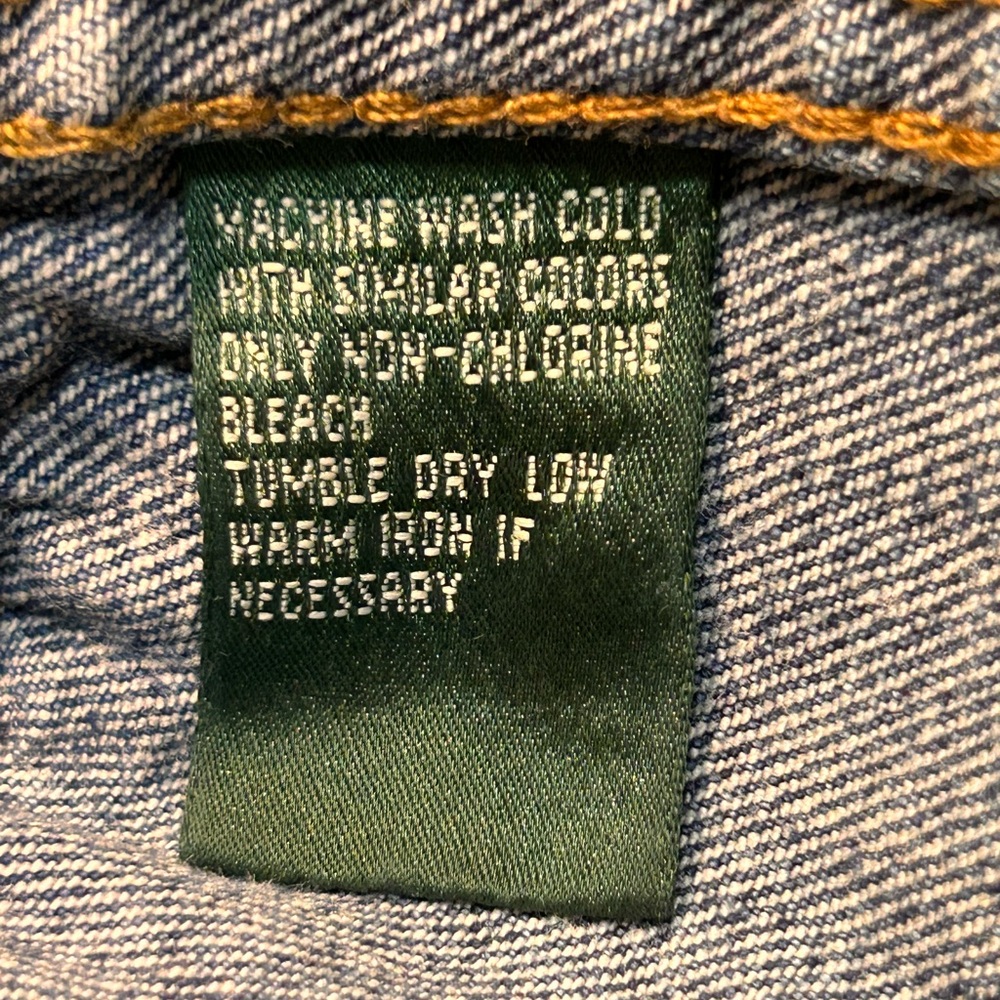 Vintage Y2K Lauren Jeans‎ Co Ralph Lauren Denim Zip Front Stretch Jean Jacket 2X - Picture 9 of 13